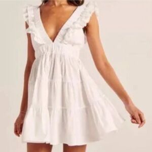 Abercrombie & Fitch Tiered Ruffle Mini Dress